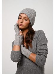 AUTHENTIC CASHMERE Kaszmirowa czapka "Scott" w kolorze szarym rozmiar: onesize. Szare czapki damskie AUTHENTIC CASHMERE, bez wzorów, z kaszmiru. Za 185.76 zł.