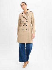 Tommy Hilfiger Trencz Kobiety Bawełna beżowy, 34. Brązowe płaszcze damskie Tommy Hilfiger, bez wzorów, z bawełny, bez kaptura. Za 1,099.95 zł.