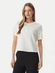 Morgan T-Shirt 261-DUROUJ Biały Regular Fit. Białe t-shirty damskie Morgan, s, bez wzorów, z bawełny, bez kołnierzyka. Za 179.99 zł.