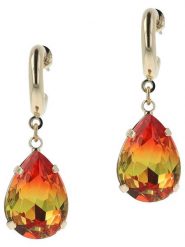 Otazu Pozłacane kolczyki-półkreole z kryształami rozmiar: onesize. Żółte kolczyki damskie Otazu, z kryształem, pozłacane. Za 86.99 zł.