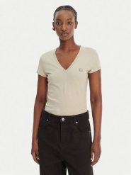 Armani Exchange T-Shirt XW002292 AF10356 U6275 Beżowy Regular Fit. Brązowe t-shirty damskie Armani Exchange, m, bez wzorów, z bawełny, bez kołnierzyka. Za 259.99 zł.