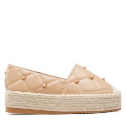 Espadryle DeeZee. Brązowe espadryle damskie DeeZee, bez wzorów, bez obcasa. Za 83.99 zł.