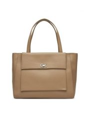 Calvin Klein Torebka Ck Medium Shopper K60K612811 Beżowy. Brązowe shopper bag Calvin Klein, bez wzorów, ze skóry, bez dodatków. Za 349.99 zł.