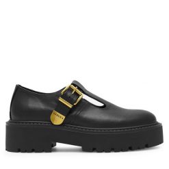 Półbuty Badura. Czarne półbuty damskie Badura, bez wzorów, bez obcasa, na płaskiej podeszwie, bez zapięcia. Za 359.99 zł.