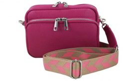 Listonoszka skórzana BARBERINI'S 944-14 fuksja. Czerwone shopper bag Barberinis, bez wzorów, ze skóry, bez dodatków. Za 239.99 zł.