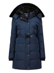 Geographical Norway Płaszcz pikowany "Bettino" w kolorze granatowym rozmiar: S. Niebieskie płaszcze damskie Geographical Norway, s, bez wzorów, z tkaniny, bez kaptura. Za 349.73 zł.