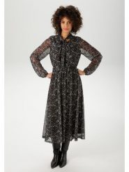 Aniston Sukienka w kolorze czarnym rozmiar: 38. Czarne sukienki damskie Aniston, bez wzorów, bez ramiączek. Za 95.92 zł.