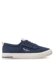 Pepe Jeans Tenisówki Brady Basic G PGS30561 Granatowy. Niebieskie buty sportowe dziewczęce Pepe Jeans, z jeansu, bez zapięcia. Za 149.99 zł.