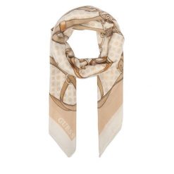 Chusta Guess. Brązowe chusty damskie Guess, z aplikacjami. Za 154.99 zł.