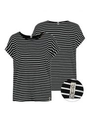 Sublevel Koszulka w kolorze czarno-białym rozmiar: XL. Białe koszulki damskie Sublevel, xl, bez wzorów, z bawełny, bez kołnierzyka, bez ramiączek. Za 70.08 zł.