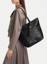 Lasocki Torebka CEO-LSK-L-034-10 Czarny. Czarne shopper bag Lasocki, bez wzorów, ze skóry, bez dodatków. Za 189.99 zł.