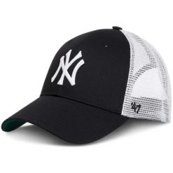Czapka z daszkiem 47 Brand NY New York Yankees Branson B-BRANS17CTP-BK. Czarne czapki z daszkiem damskie 47 Brand, bez wzorów. Za 92.00 zł.