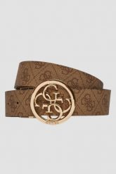 GUESS Brązowy dwustronny damski pasek w monogram Noelle REV H35, Rozmiar L. Brązowe paski damskie Guess, z aplikacjami. W wyprzedaży za 179.99 zł.