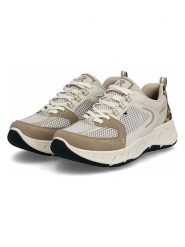 Rieker Sneakersy w kolorze beżowym rozmiar: 36. Brązowe obuwie sportowe damskie Rieker, z materiału, bez zapięcia. Za 201.55 zł.