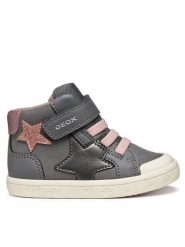 Geox Sneakersy B Gisli B561MA 0AU54 C0502 M Szary. Szare buty sportowe dziewczęce Geox, bez wzorów, ze skóry, bez zapięcia. Za 139.99 zł.