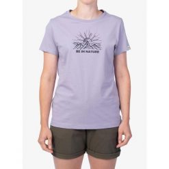 Koszulka bawełniana damska Hannah Adria. Fioletowe koszulki sportowe damskie Hannah, bez wzorów, z bawełny, bez ramiączek. Za 59.99 zł.