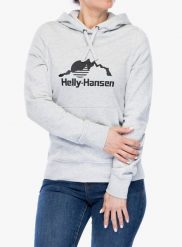 Bluza z kapturem damska Helly Hansen Nord Graphic Pullover Hoodie. Szare bluzy damskie Helly Hansen, xs, bez wzorów, z bawełny, z kapturem. Za 384.50 zł.