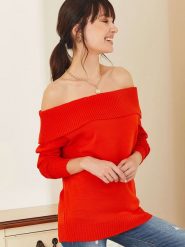 Milan Kiss Sweter w kolorze czerwonym rozmiar: M. Czerwone swetry klasyczne damskie Milan Kiss, m, bez kołnierzyka. Za 120.93 zł.