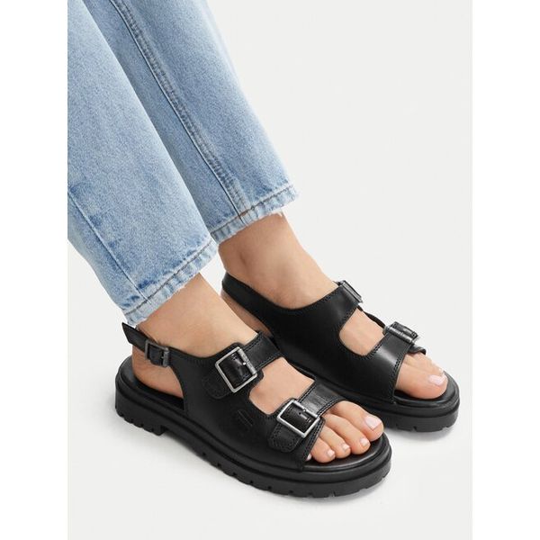 Sandały G-Star. Czarne sandały damskie G-Star, bez wzorów, bez obcasa, na płaskiej podeszwie, bez zapięcia. Za 149.99 zł.