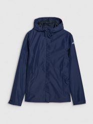 4F Kurtka przejściowa damska - granatowa XL. Niebieskie kurtki damskie 4F, s, bez wzorów, z syntetyku, z kapturem. W wyprzedaży za 99.99 zł.