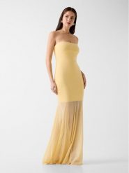 Marciano Guess Sukienka codzienna 181909 Żółty Classic Fit. Żółte sukienki damskie Marciano Guess, z aplikacjami, bez ramiączek. Za 1,219.00 zł.