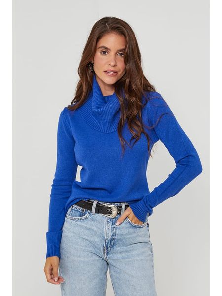 Soft Cashmere Golf w kolorze niebieskim rozmiar: 38/40. Niebieskie golfy damskie Soft Cashmere, bez wzorów, z kaszmiru, bez ramiączek. Za 105.14 zł.