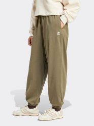 Adidas Spodnie dresowe w kolorze khaki rozmiar: M. Brązowe spodnie dresowe damskie Adidas, m, bez wzorów, z bawełny. Za 140.53 zł.