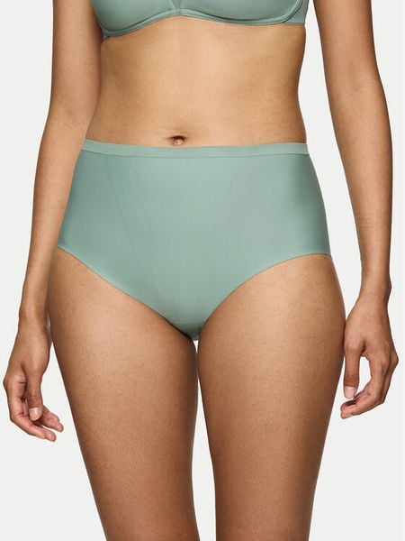 Triumph Figi klasyczne z wysokim stanem Shape Smart 10209655 Zielony. Zielone figi Triumph, bez wzorów, z syntetyku. Za 99.99 zł.