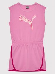 Puma Sukienka codzienna Alpha 846940 Różowy Relaxed Fit. Czerwone sukienki dziewczęce Puma, bez wzorów, z bawełny, bez ramiączek, proste. Za 129.99 zł.