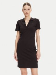 Tommy Hilfiger Sukienka codzienna WW0WW42567 Czarny Slim Fit. Czarne sukienki damskie Tommy Hilfiger, bez wzorów, z bawełny, bez ramiączek. Za 259.99 zł.