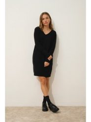 Just Cashmere Kaszmirowa sukienka "Mileya" w kolorze czarnym rozmiar: M. Czarne sukienki damskie Just Cashmere, bez wzorów, z kaszmiru, bez ramiączek. Za 412.88 zł.