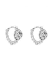 Guess Kolczyki JUBE05 518JW Srebrny. Szare kolczyki damskie Guess, metalowe. Za 299.99 zł.