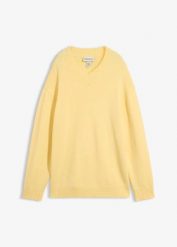 Sweter z mieszanki wiskozy. Brązowe swetry klasyczne damskie bonprix, z wiskozy, bez kołnierzyka. Za 129.99 zł.