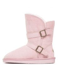 ISLAND BOOT Botki zimowe "Candace" w kolorze jasnoróżowym rozmiar: 37. Różowe botki damskie Island Boot, na zimę, z materiału, bez obcasa, bez zapięcia. Za 130.99 zł.