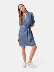 Gerry Weber Sukienka w kolorze niebieskim rozmiar: 40. Niebieskie sukienki damskie Gerry Weber, bez wzorów, z lyocellu, bez ramiączek. Za 193.24 zł.