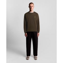 Bluza Lyle&Scott z okrągłym dekoltem. Zielone bluzy damskie LYLE AND SCOTT, xl, bez wzorów, bez kaptura. Za 345.15 zł.