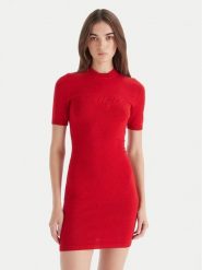 HUGO Sukienka dzianinowa Sbloggy 50543324 Czerwony Slim Fit. Czerwone sukienki damskie Hugo, bez wzorów, z dzianiny, bez ramiączek. Za 479.99 zł.
