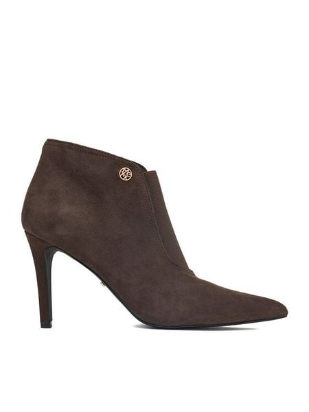 MEXX Botki EO-CD24-204H-3 Brązowy. Brązowe botki damskie Mexx, bez obcasa, na szpilce, bez zapięcia. Za 399.99 zł.