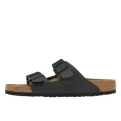 Klapki damskie Birkenstock Arizona BS W. Brązowe klapki damskie Birkenstock, bez wzorów, z materiału, bez obcasa, bez zapięcia. Za 296.10 zł.