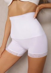 Biała Bielizna modelująca High Waist z Koronką Hivivia. Biała bielizna korygująca Renee, bez wzorów, z koronki. Za 29.99 zł.