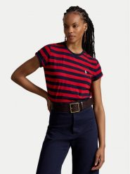 Polo Ralph Lauren T-Shirt 211B17779001 Niebieski Regular Fit. Niebieskie t-shirty damskie Polo Ralph Lauren, xl, bez wzorów, z bawełny, bez kołnierzyka. Za 399.99 zł.