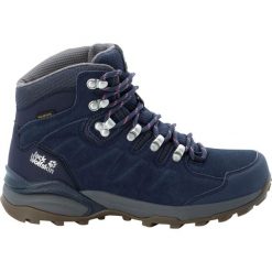 Buty trekkingowe damskie Jack Wolfskin Refugio Texapore Mid. Czarne obuwie trekkingowe damskie Jack Wolfskin, ze skóry, bez zapięcia. Za 559.99 zł.