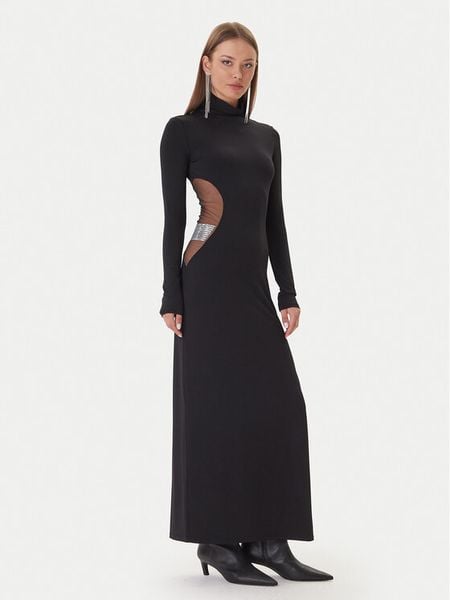 Patrizia Pepe Sukienka wieczorowa 2A2968 J338 Czarny Regular Fit. Czarne sukienki damskie Patrizia Pepe, bez wzorów, z syntetyku, wizytowe, bez ramiączek. Za 1,469.00 zł.