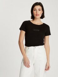 Cross Jeans Koszulka w kolorze czarnym rozmiar: XL. Czarne bluzki damskie Cross Jeans, xl, bez wzorów, z bawełny, bez kołnierzyka, bez ramiączek. Za 66.00 zł.