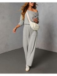 Milan Kiss 2-częściowy zestaw w kolorze szarym rozmiar: M. Szare spodnie dresowe damskie Milan Kiss, m, bez wzorów, z dresówki. Za 173.99 zł.