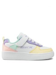 Skechers Sneakersy Sport Court 92 310156L/WMLT Biały. Białe buty sportowe dziewczęce Skechers, bez wzorów, ze skóry, bez zapięcia. Za 179.99 zł.