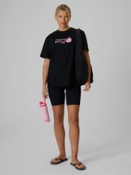 4F Legginsy kolarki dzianinowe damskie - czarne M. Czarne legginsy damskie 4F, m, bez wzorów, z dzianiny. Za 79.99 zł.
