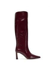 MICHAEL Michael Kors Kozaki Darrah 40F5DRMB5A Czerwony. Czerwone kozaki damskie MICHAEL Michael Kors, z lakierowanej skóry, bez obcasa, na szpilce, bez zapięcia. Za 1,469.00 zł.