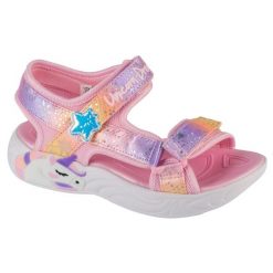Sandały SKECHERS UNICORN Rose. Czerwone sandały damskie Skechers, bez wzorów, z syntetyku, bez obcasa, bez zapięcia. Za 215.99 zł.