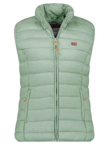 Geographical Norway Kamizelka pikowana "Vatikolor" w kolorze jasnozielonym rozmiar: M. Zielone kamizelki damskie Geographical Norway, m, bez wzorów, bez kaptura. Za 118.28 zł.
